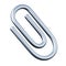 Paperclip high quality 3D render illustration. Office stationary object icon.