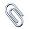 Paperclip high quality 3D render illustration. Office stationary object icon.