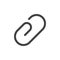 Paperclip line simple icon, outline vector sign