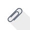 Paperclip vector icon, flat design illustration in eps 10