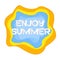 Papercut banner with phrase Enjoy Summer.