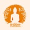 papercut style buddha purnima or vesak day wishes card