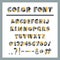 Papercut vector colorful alphabet. Cute geometric letters.