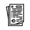 paperwork document line icon vector illustration
