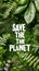 Papery Pledges: \\\'Save the Planet\\\' Amidst Fern Foliage