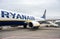 Paphos Airport, Cyprus - Ryanair Boeing 737- 800 aircraft at the tarmac