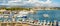 PAPHOS, CYPRUS - NOVEMBER 1, 2014. Harbor view from the roof of
