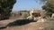 Paphos, Cyprus - September 2021: View of the Tombs of the Kings. Ruins of the old city, archaeological excavations of the Tsar`s