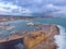 Paphos harbour aerial view Medieval port Tourist landmarks Cyprus