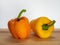 Paprika Capsicum yellow and orange peppers