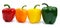 Paprika (pepper bell), red, orange, yellow, green