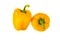 Paprika yellow healthy food nutrition isolated