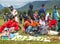 Papua locals sell betel nut and peanuts on Baliem Valley festival in Wamena