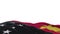 Papua New Guinea fabric flag waving on the wind loop. Papua New Guinea embroidery stiched cloth banner swaying on the breeze. Half
