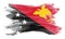 Papua New Guinea flag brush stroke, national flag