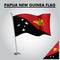 PAPUA NEW GUINEA flag National flag of PAPUA NEW GUINEA on a pole