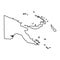 Papua New Guinea map of black contour curves on white background