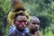 Papuan killer\'s look from Huli tribe in Papua