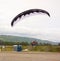 Para gliding with a motor off homer beach