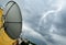 Parabolic antenna and lightning