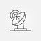 Parabolic Antenna vector concept icon in linear style