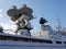 Parabolic radars on a science ship