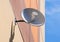 Parabolic Wi-Fi antenna placed on the wall