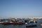 PARACAS, PERU-Colorful fishing boats in Paracas Bay on January 2015 in Paracas, Peru. Paracas is a small port town catering to