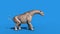 Paraceratherium Dinosaurs Attacks Dies Side Blue Screen 3D Renderings Animations