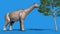 Paraceratherium Dinosaurs Eats Blue Screen Loop 3D Renderings Animations