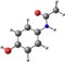 Paracetamol molecular model