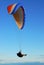 Parachute flying in sky