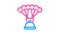 parachute food color icon animation