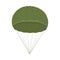 Parachute icon isolated on white background. Military army equipment for air transport and skydiving. Vector illustration for