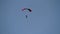 Parachute jump at the blue sky