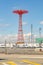 Parachute Jump at Luna Park, Coney Island during winter day, view from the distance, NYC