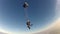 Parachute jump.skydiver in free fall