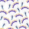 Parachute jumping extreme sports or hobbies seamless pattern