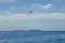 Parachute in the sky over Indian oceans the island of Maldives