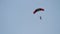 Parachute skydiver and fast downing