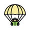 parachute soldier color icon vector illustration
