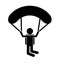 parachute sport isolated icon design