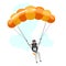 Parachuting flat vector illustration