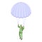 Parachuting icon, isometric style