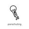 Parachuting icon. Trendy modern flat linear vector Parachuting i