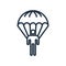 Parachuting icon vector isolated on white background, Parachuting sign