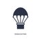 parachuting icon on white background. Simple element illustration from free time concept