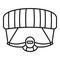 Parachuting man icon, outline style