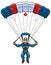 Parachuting Mascot Illustration