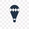Parachuting vector icon isolated on transparent background, Para